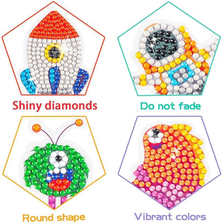 5D Diamond Painting 12 Sticker Raumfahrt, Unique-Diamond