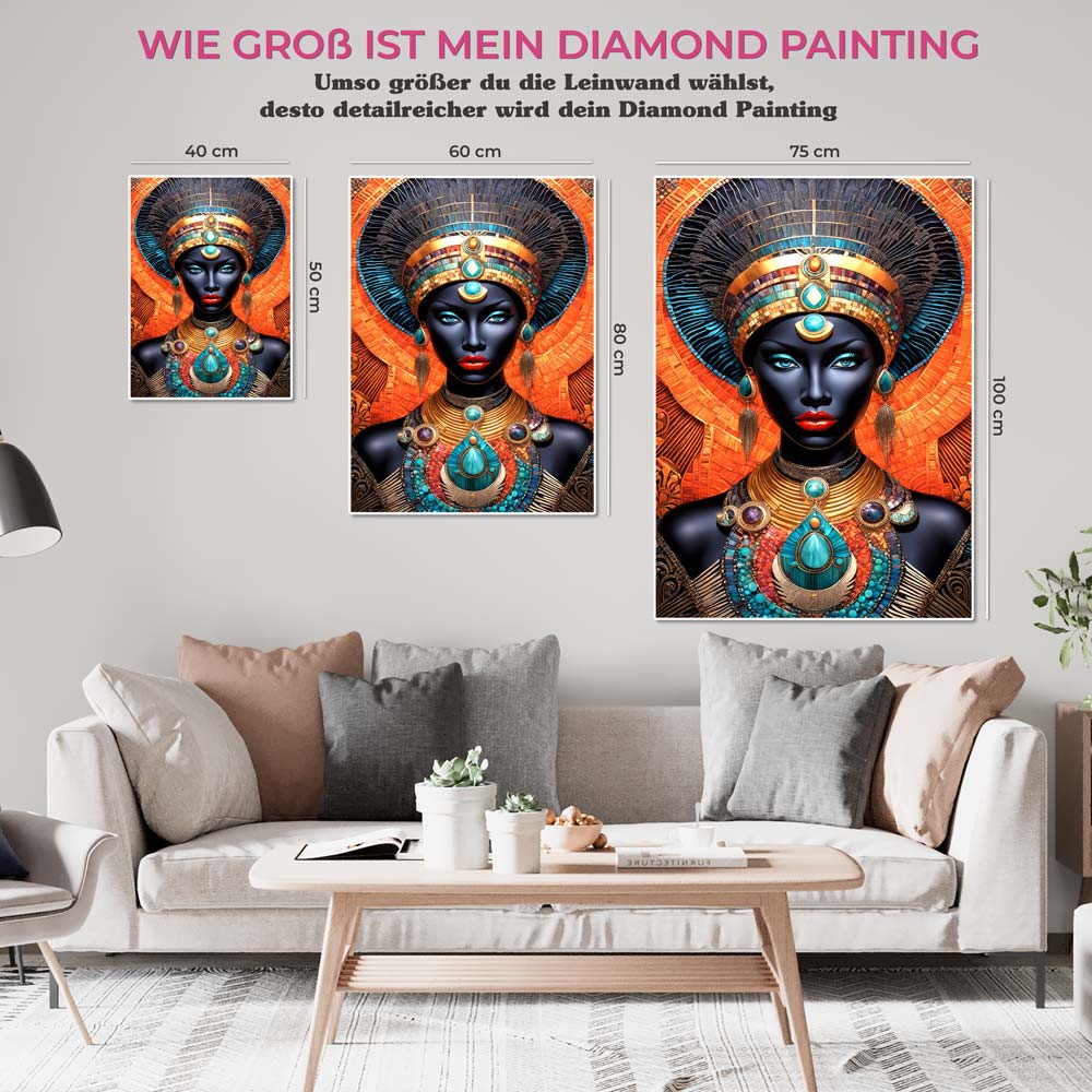 Diamond painting - TRAURIGE SCHWARZHAARIGE