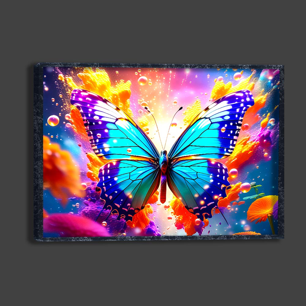 5D Diamond Painting AB Steine Colourful Butterfly, Unique-Diamond