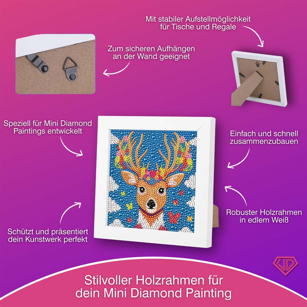 5D Diamond Painting Blütenkönig des Waldes mit Strasssteinchen