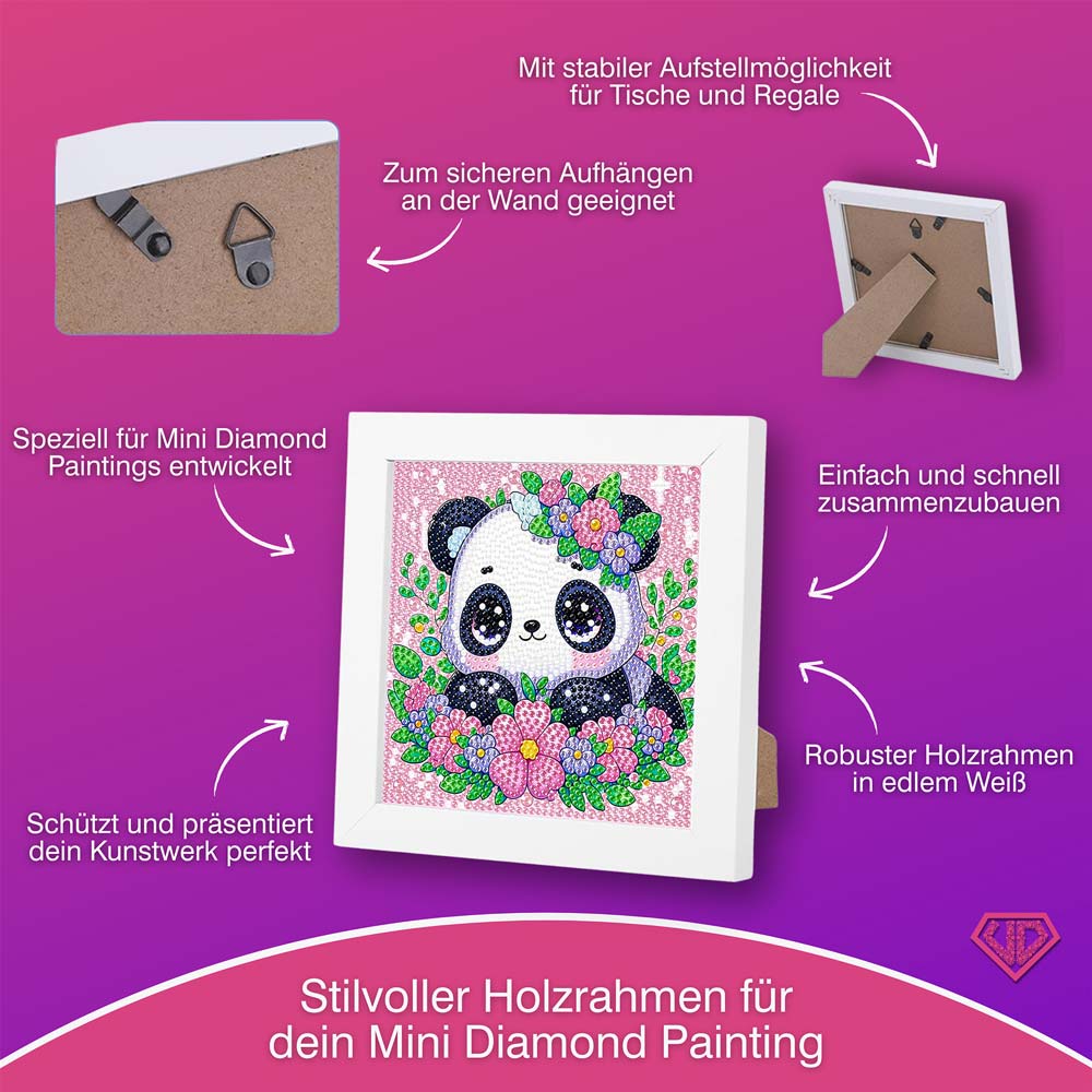 5D Diamond Painting Blütenpanda Lian mit Strasssteinchen