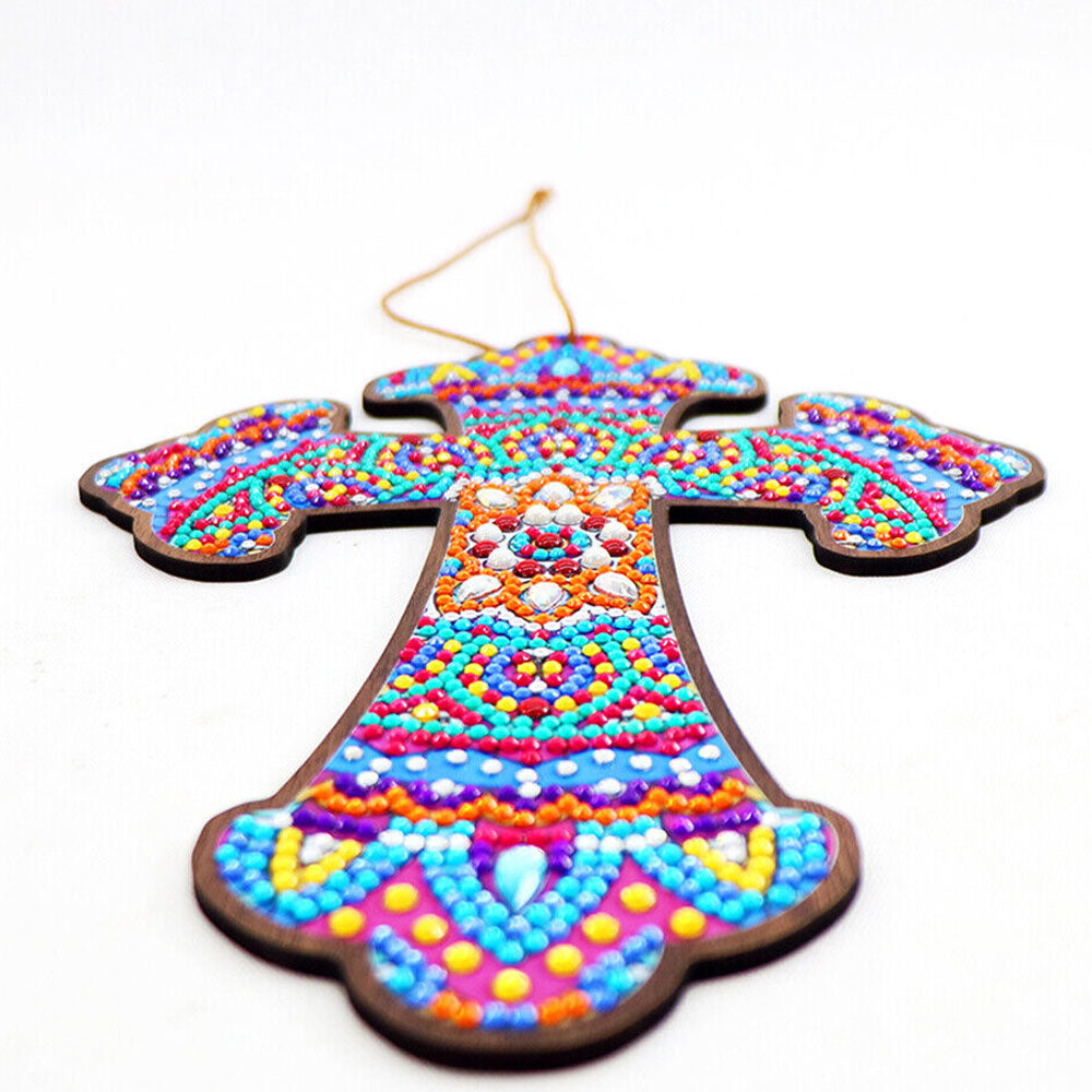 5D Diamond Painting Dekoanhänger Mandala Kreuz, Unique-Diamond