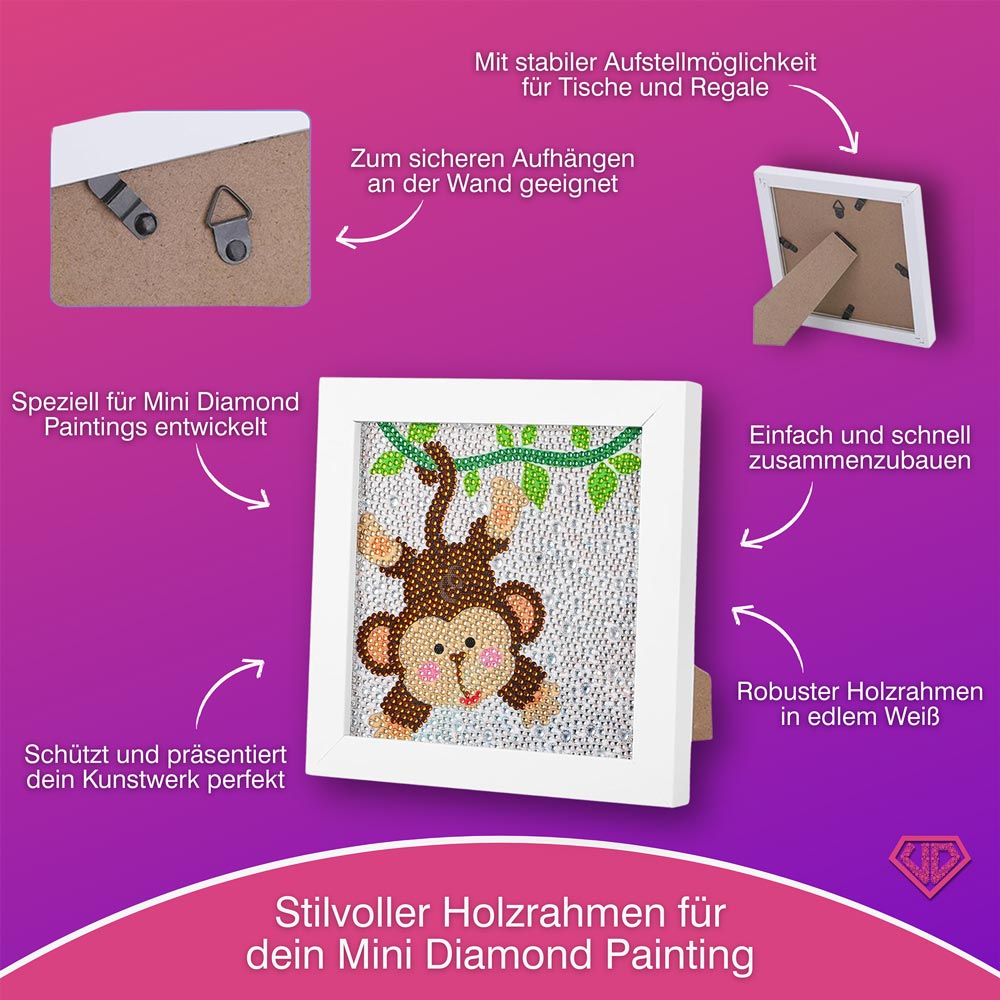 5D Diamond Painting Dschungelspaß mit Chico mit Strasssteinchen, Unique-Diamond