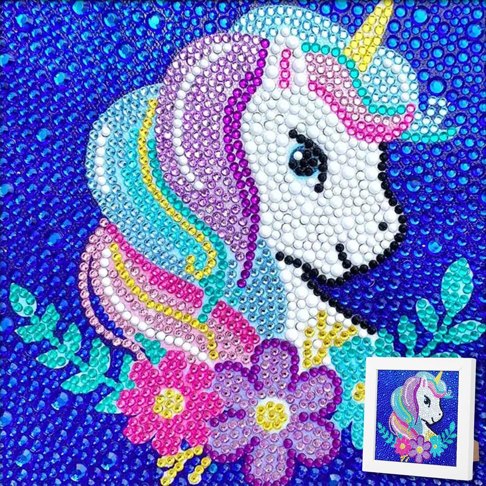 5D Diamond Painting Einhorn Magie mit Strasssteinchen, Unique-Diamond