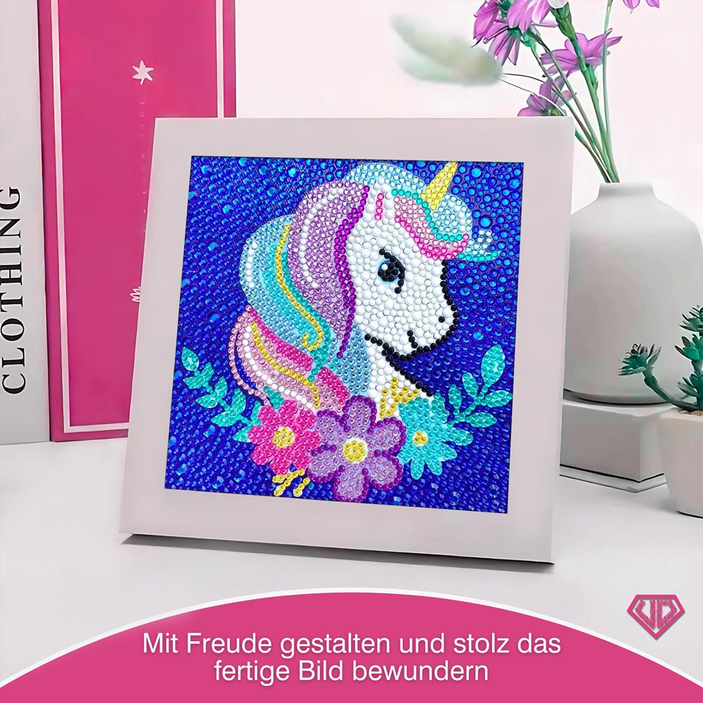5D Diamond Painting Einhorn Magie mit Strasssteinchen, Unique-Diamond