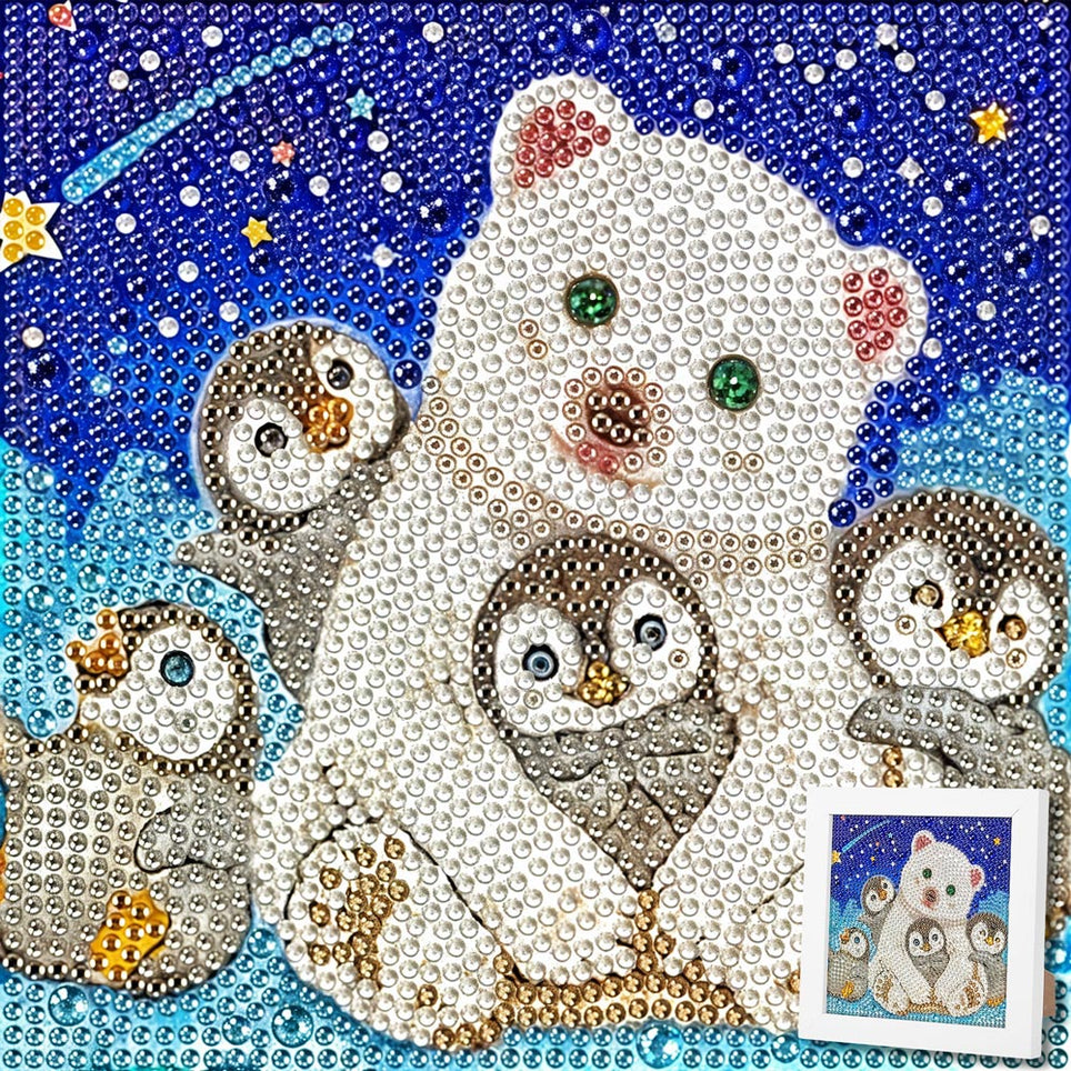 5D Diamond Painting Freunde im Sternenlicht mit Strasssteine, Unique-Diamond