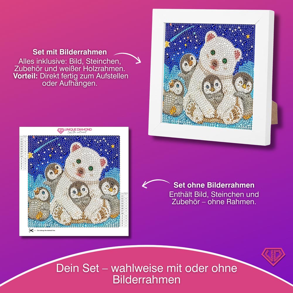 5D Diamond Painting Freunde im Sternenlicht mit Strasssteine, Unique-Diamond