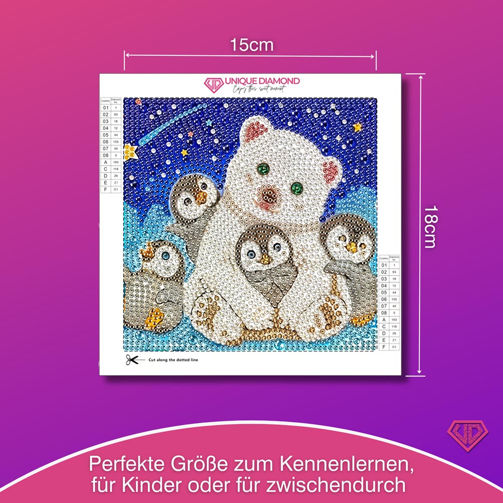 5D Diamond Painting Freunde im Sternenlicht mit Strasssteine, Unique-Diamond