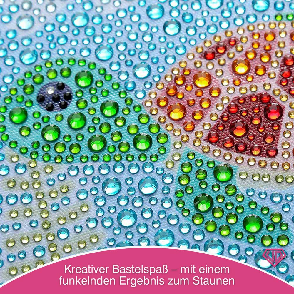 5D Diamond Painting Korallia die Meerschildkröte mit Strasssteinchen, Unique-Diamond