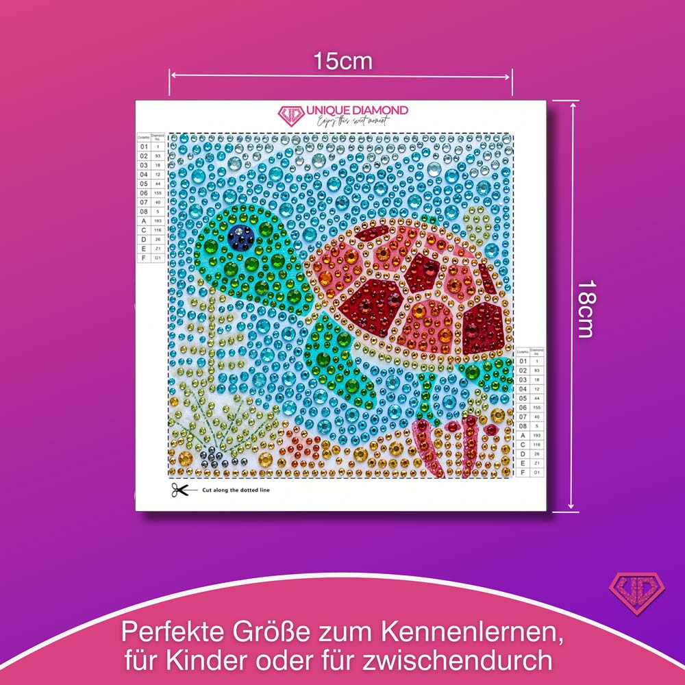 5D Diamond Painting Korallia die Meerschildkröte mit Strasssteinchen, Unique-Diamond