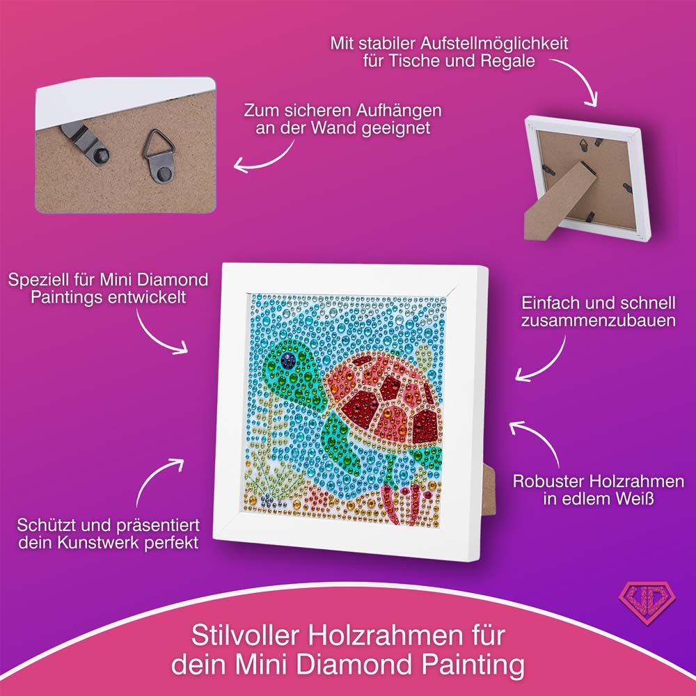 5D Diamond Painting Korallia die Meerschildkröte mit Strasssteinchen, Unique-Diamond