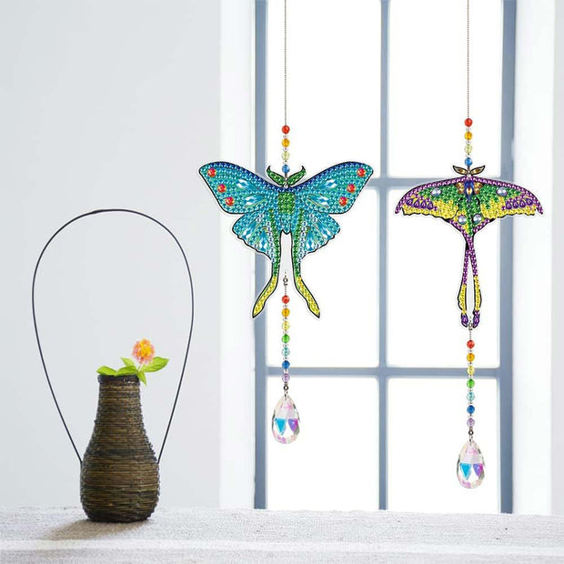5D Diamond Painting Kristall Windspiel Schmetterlinge 2 Stück, Unique-Diamond