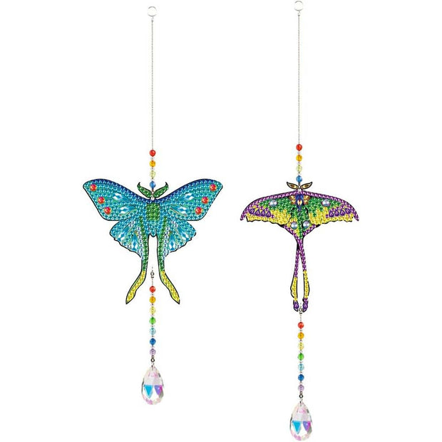 5D Diamond Painting Kristall Windspiel Schmetterlinge 2 Stück, Unique-Diamond