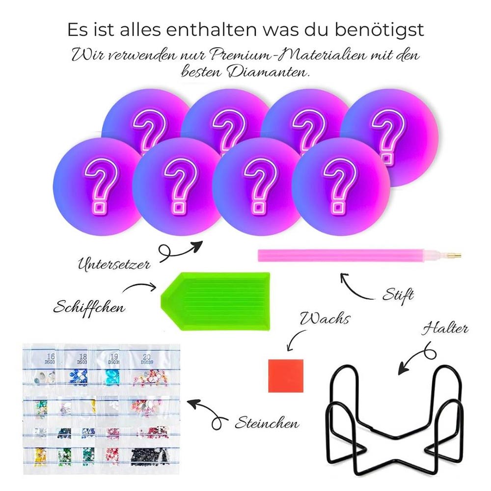 5D Diamond Painting Mystery Untersetzer