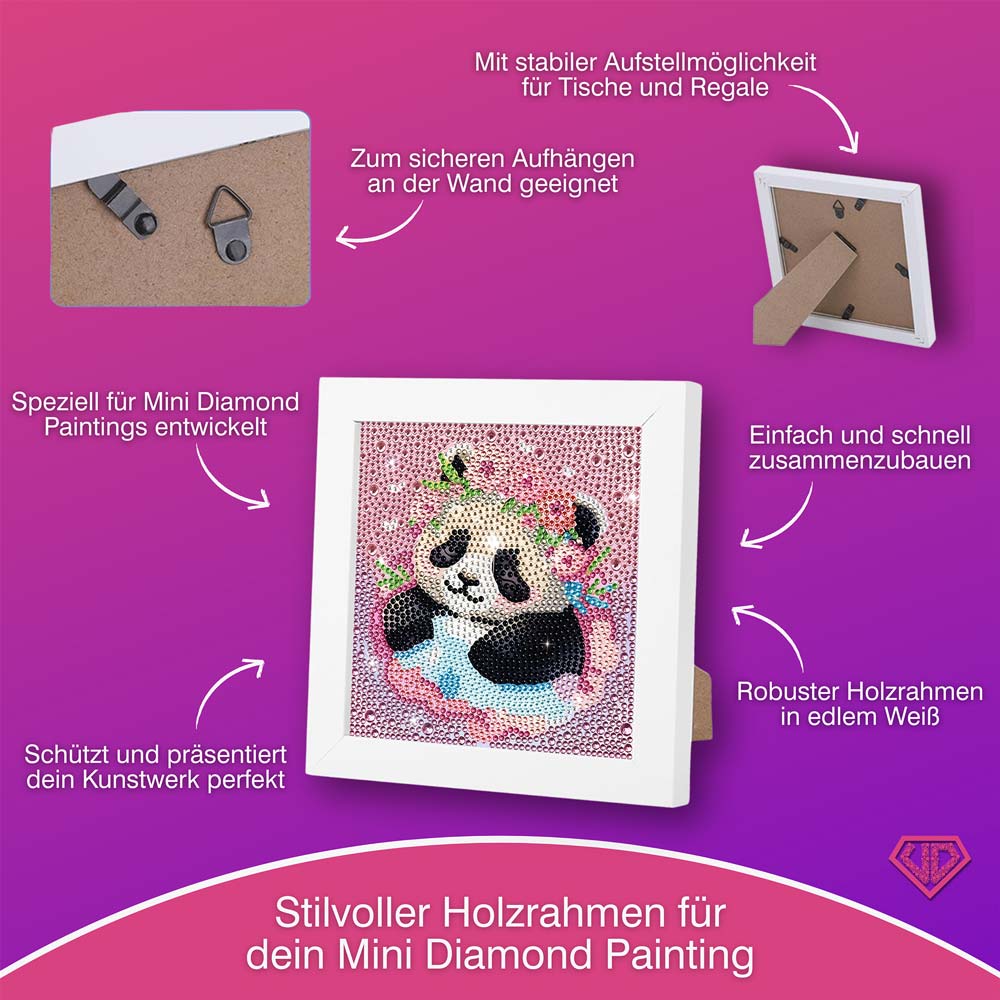 5D Diamond Painting Panda-Prinzessin Miyu mit Strasssteinchen, Unique-Diamond