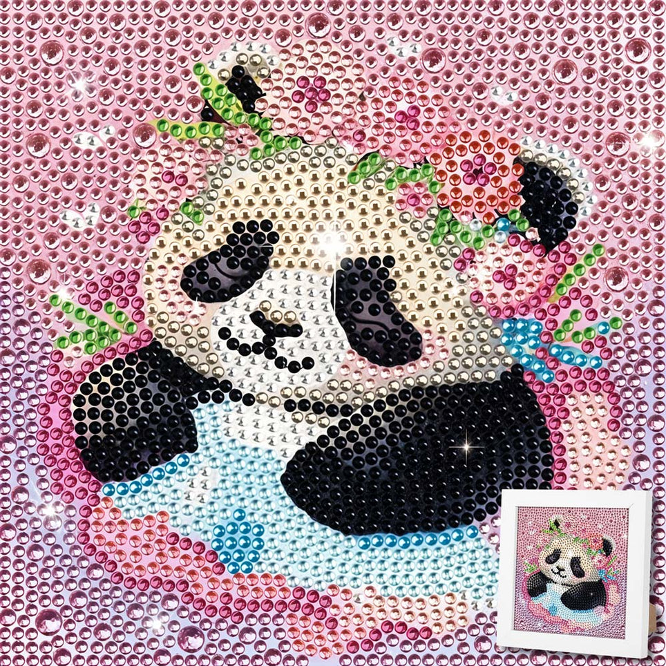 5D Diamond Painting Panda-Prinzessin Miyu mit Strasssteinchen, Unique-Diamond