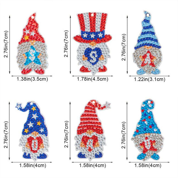 5D Diamond Painting Schlüsselanhänger Wichtel, Unique-Diamond