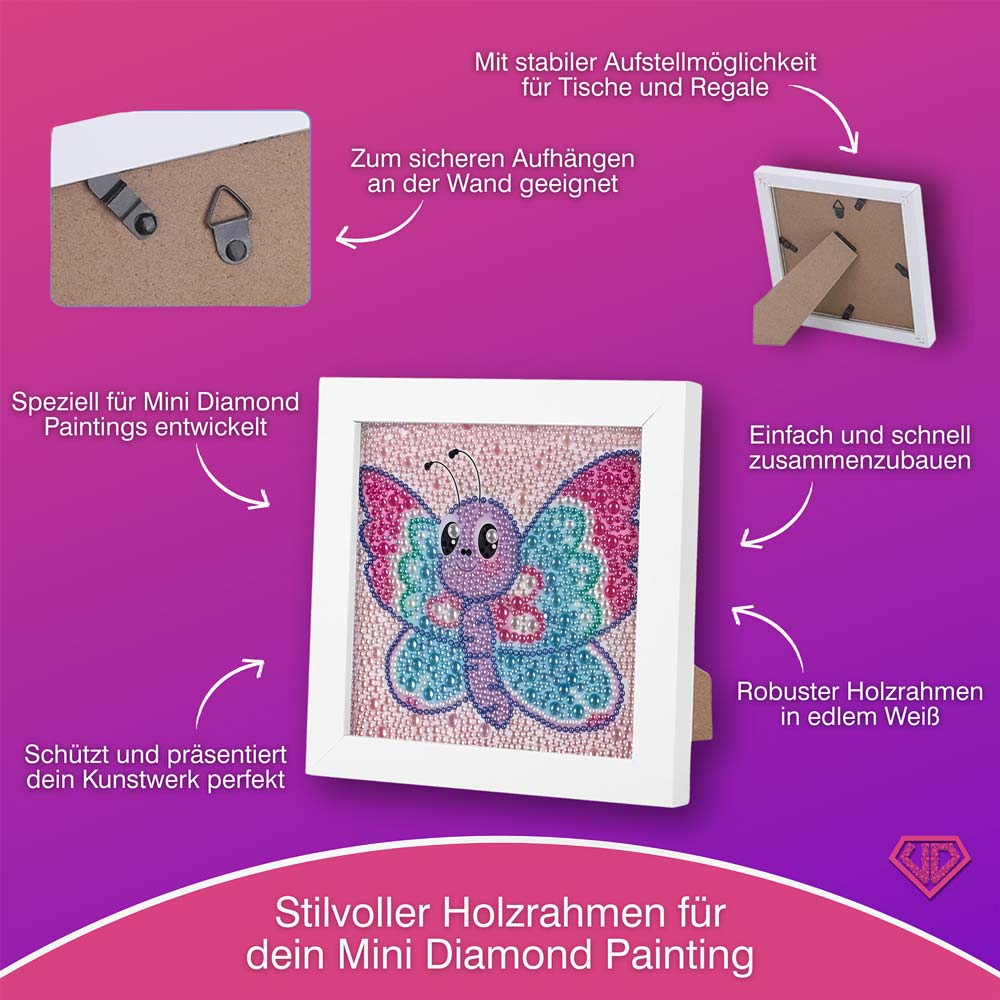 5D Diamond Painting Schmetterling Lumi mit Strasssteinchen, Unique-Diamond
