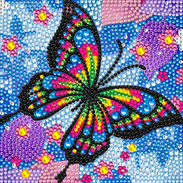 5D Diamond Painting Schmetterling mit Strasssteine, Unique-Diamond