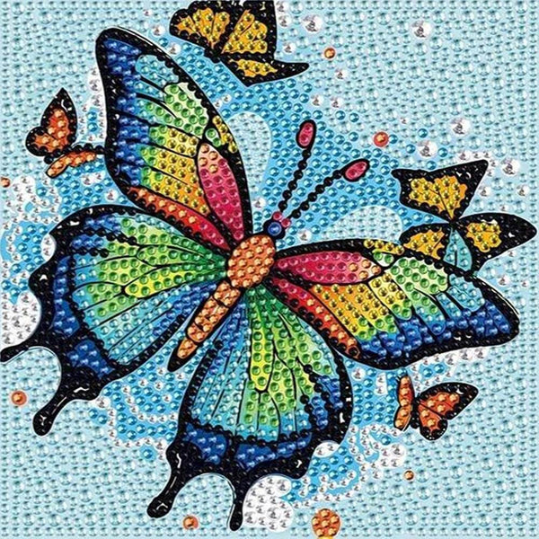 5D Diamond Painting Schmetterling mit Strasssteine, Unique-Diamond