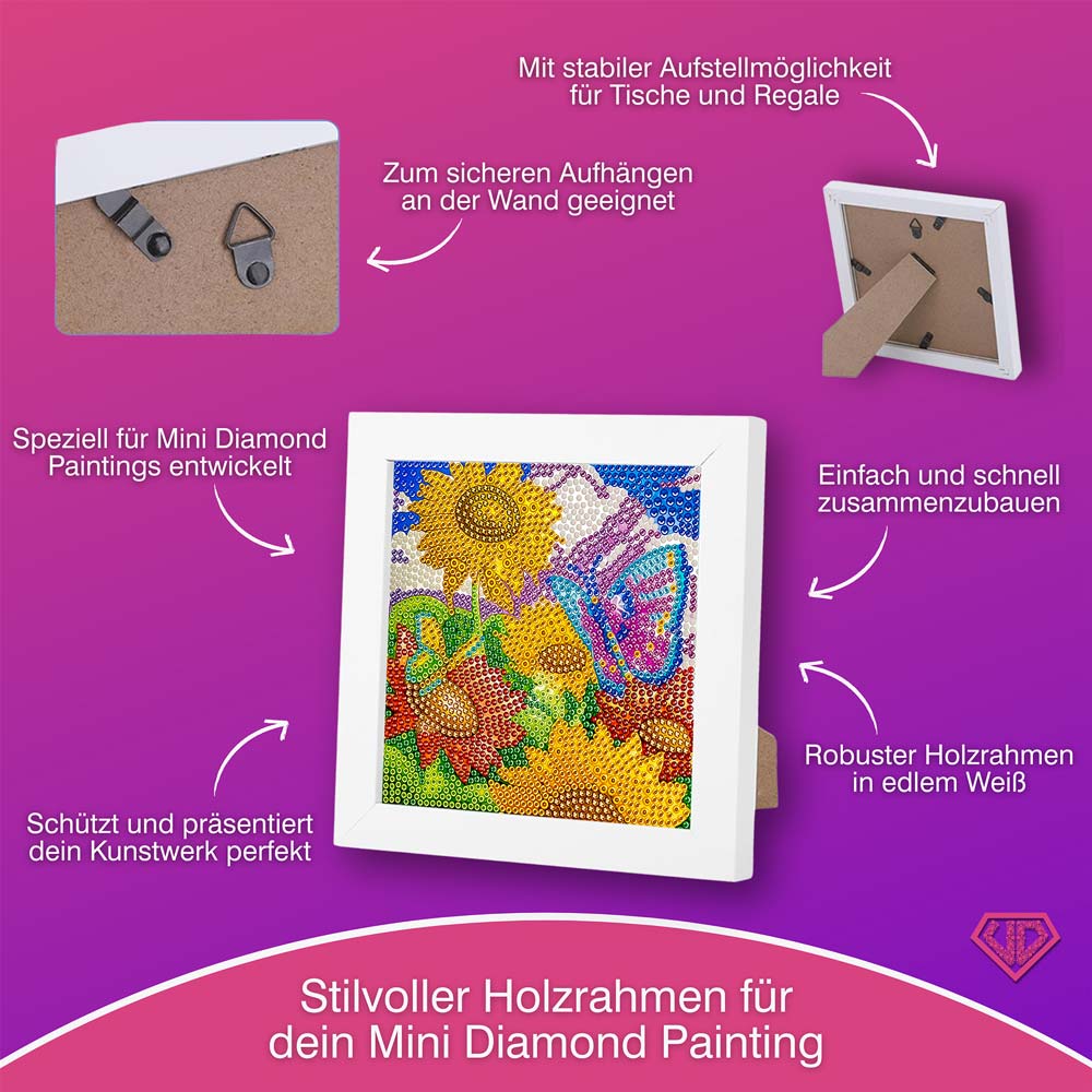 5D Diamond Painting Schmetterlingswiese Solea mit Strasssteine