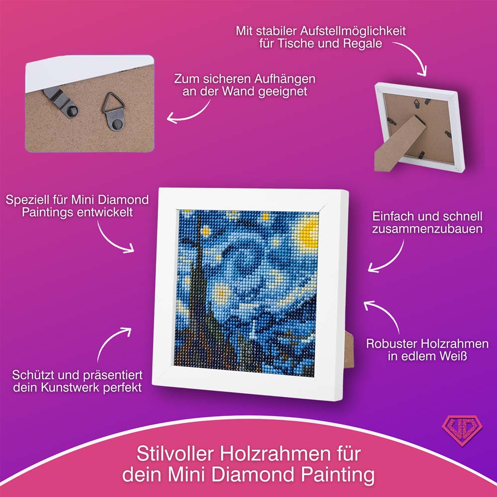 5D Diamond Painting Sternennacht von Vincent van Gogh, Unique-Diamond