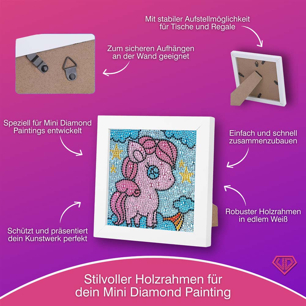 5D Diamond Painting Sternenschweif-Einhorn mit Strasssteinchen, Unique-Diamond