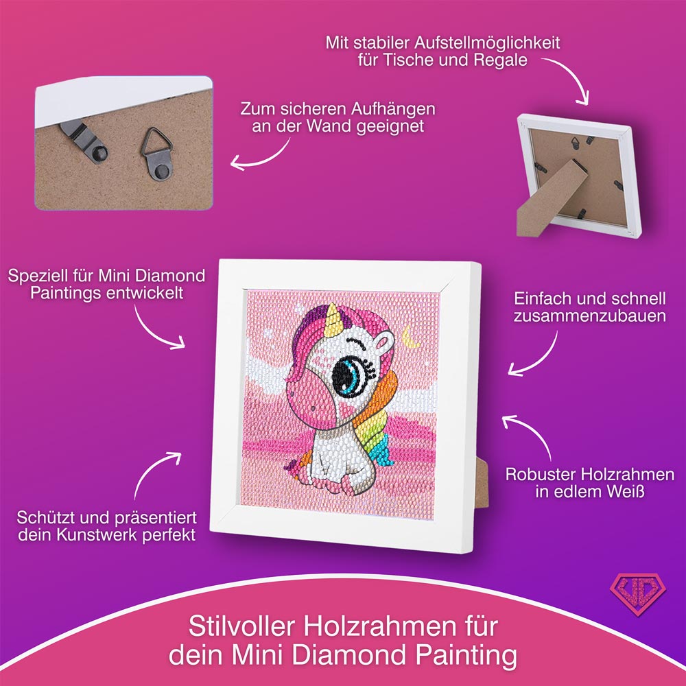 5D Diamond Painting Traum-Einhorn Milu mit Strasssteinchen, Unique-Diamond