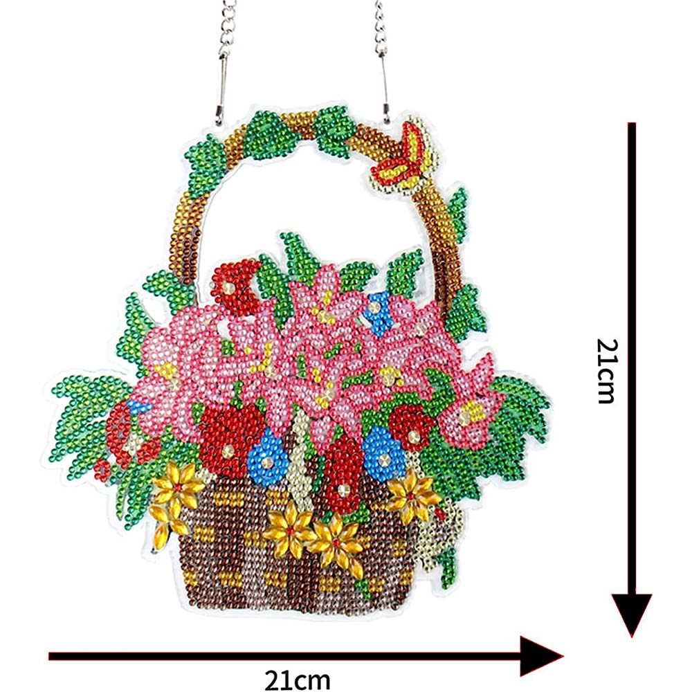 5D Diamond Painting Türanhänger Blumentopf