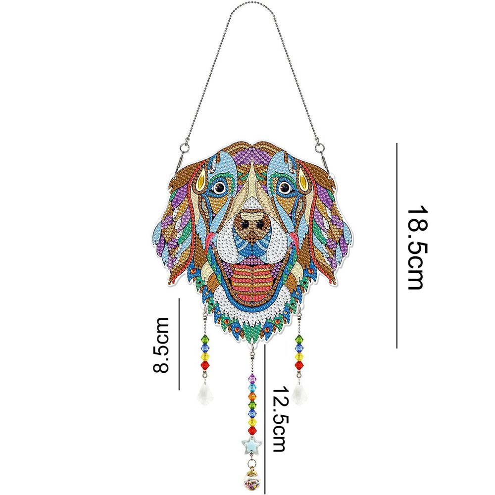 5D Diamond Painting Türanhänger Hund, Unique-Diamond-