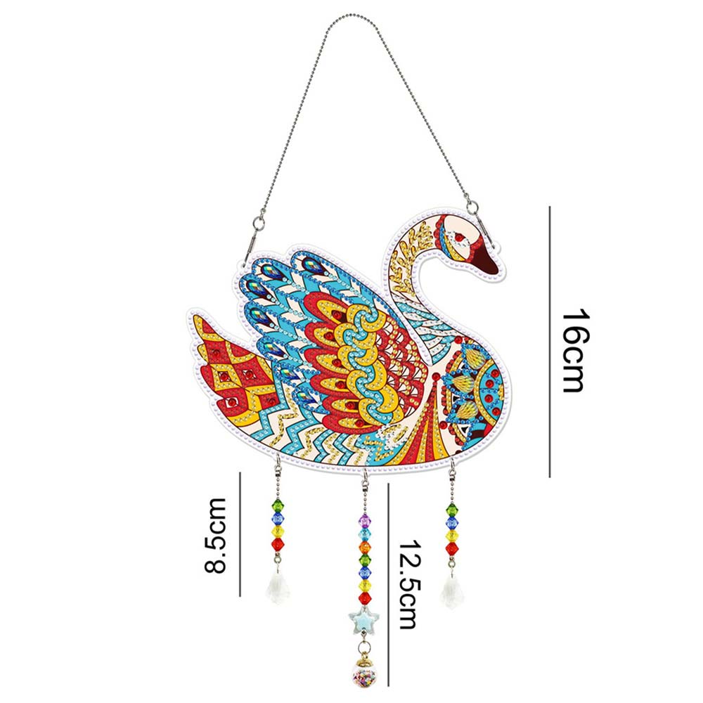 5D Diamond Painting Türanhänger Schwan, Unique-Diamond
