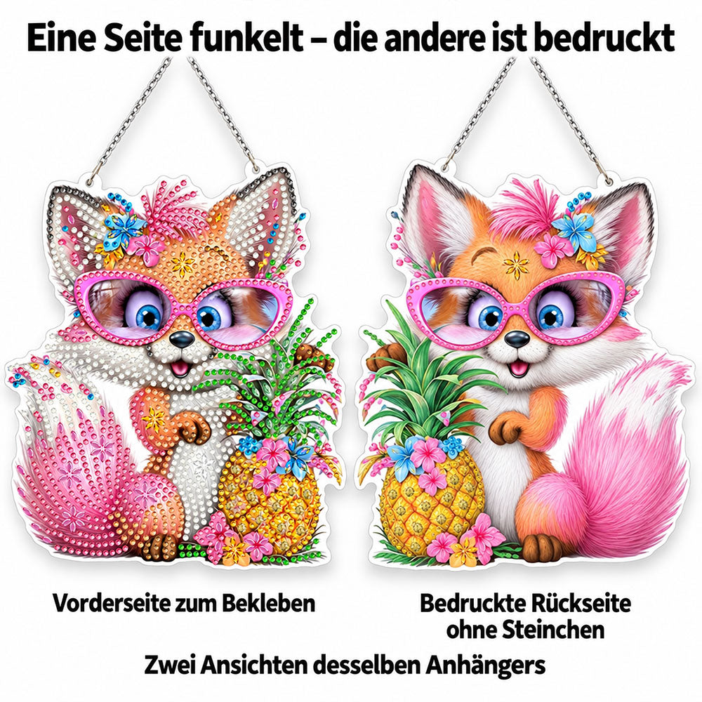 5D Diamond Painting Türanhänger – Ananasglück