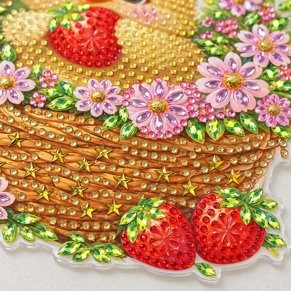 5D Diamond Painting Türanhänger – Erdbeerküsschen