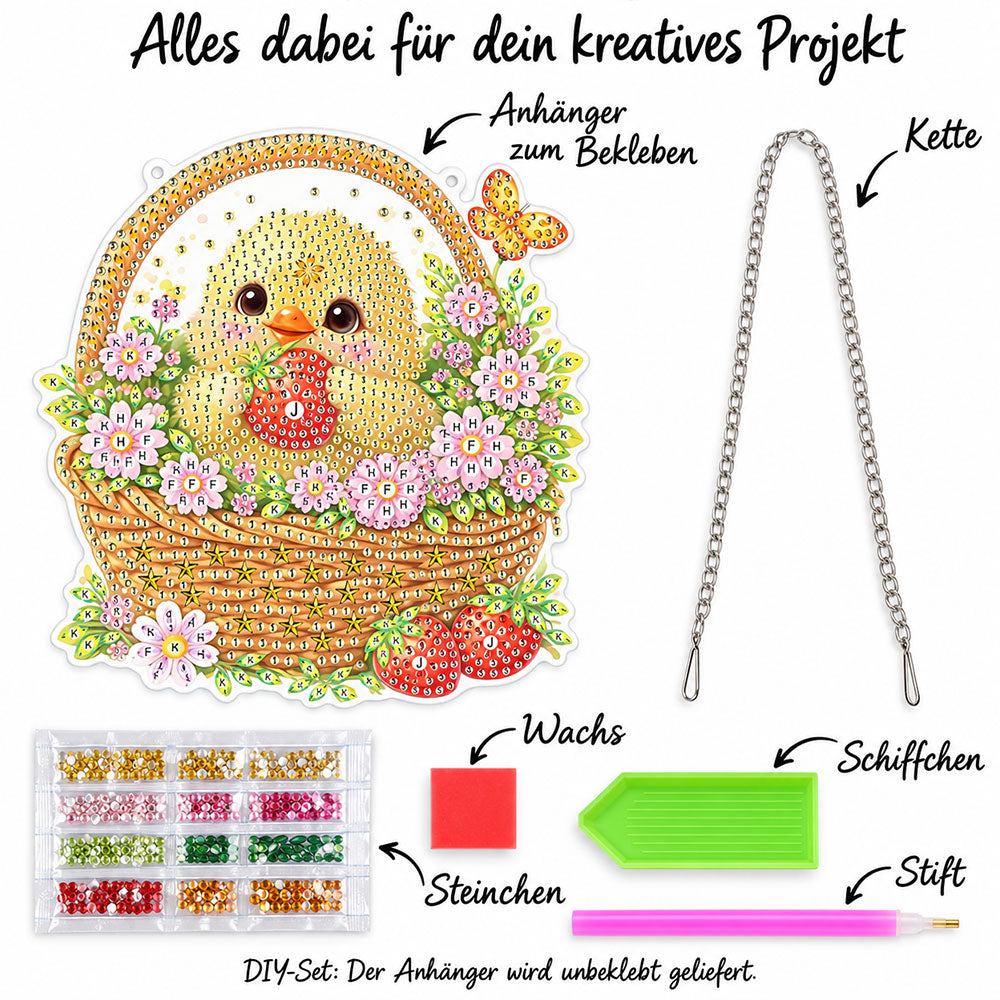 5D Diamond Painting Türanhänger – Erdbeerküsschen