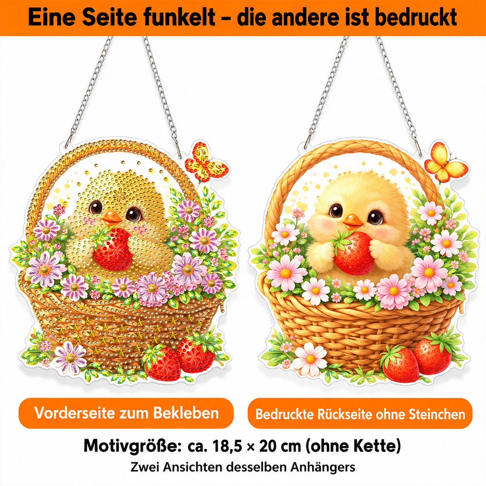 5D Diamond Painting Türanhänger – Erdbeerküsschen