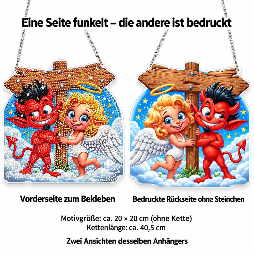 5D Diamond Painting Türanhänger – Himmlisch frech