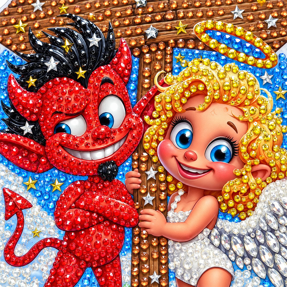 5D Diamond Painting Türanhänger – Himmlisch frech