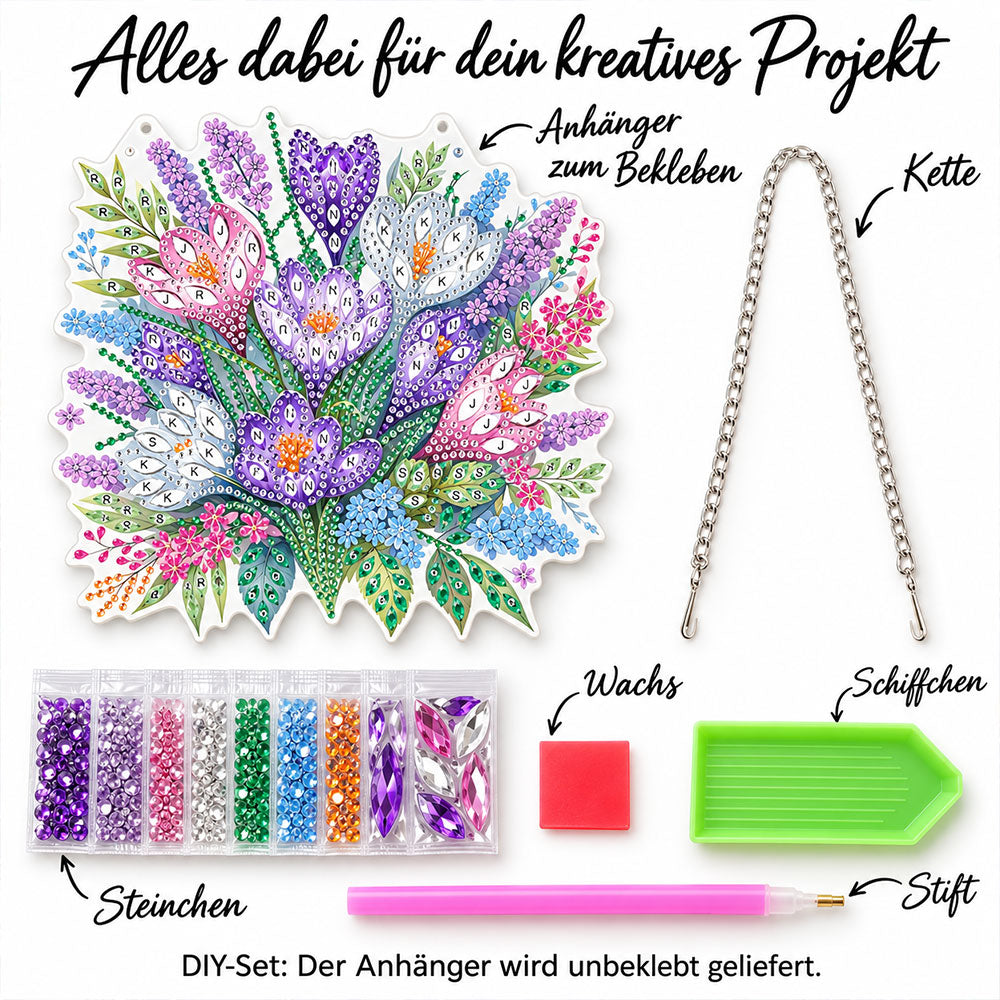 5D Diamond Painting Türanhänger – Lilias Krokusgarten