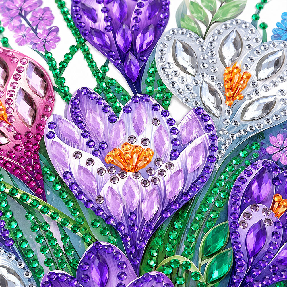 5D Diamond Painting Türanhänger – Lilias Krokusgarten