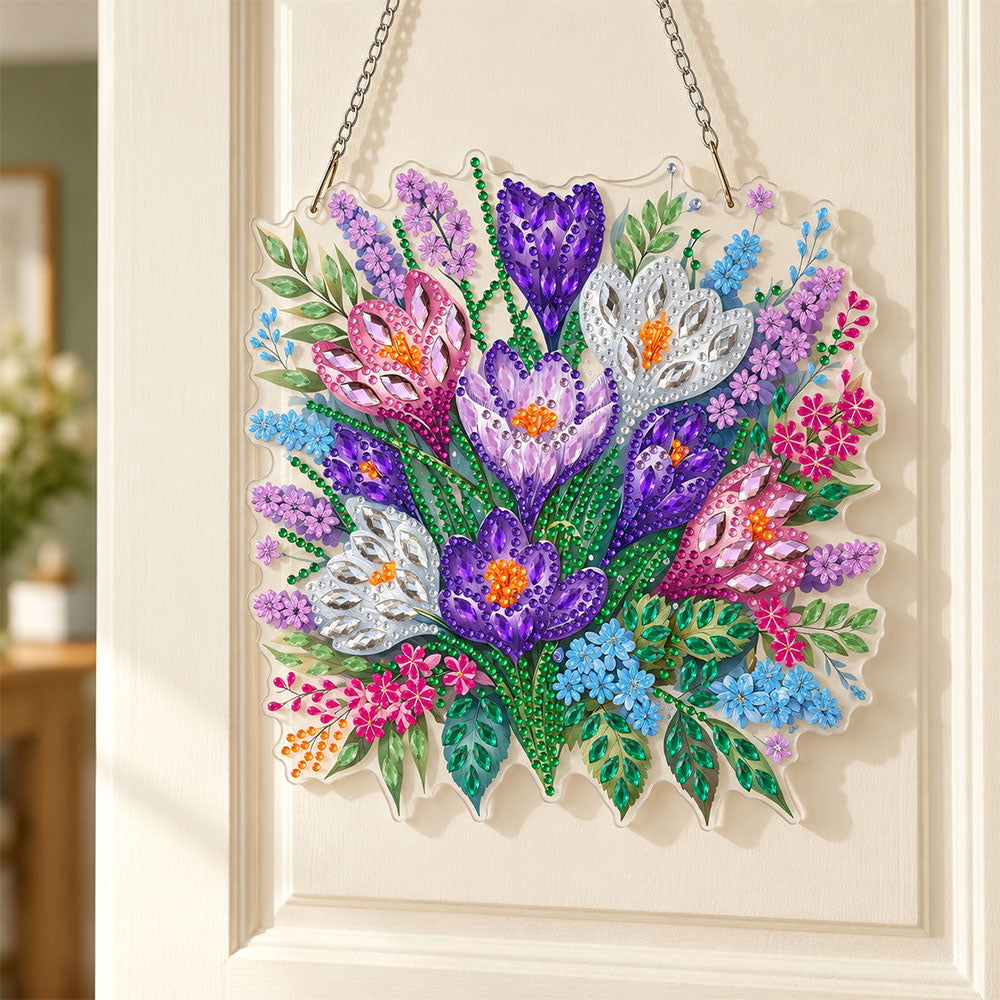 5D Diamond Painting Türanhänger – Lilias Krokusgarten