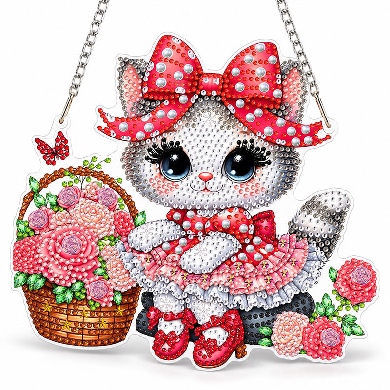 5D Diamond Painting Türanhänger – Miras Rosenkörbchen | Unique Diamond
