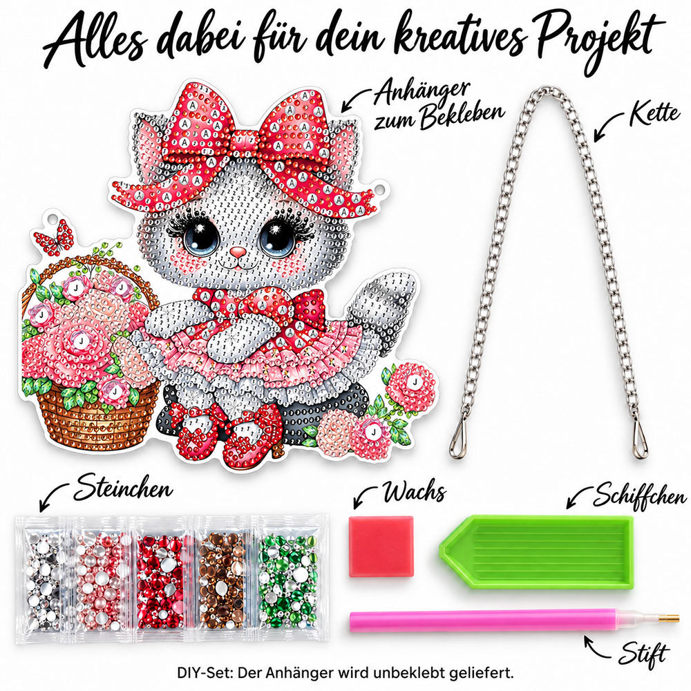 5D Diamond Painting Türanhänger – Miras Rosenkörbchen
