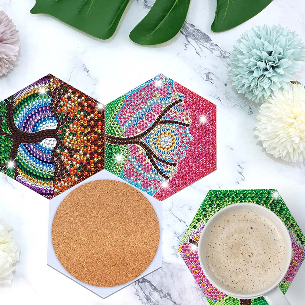 5D Diamond Painting Untersetzer Baum des Lebens, Unique-Diamond