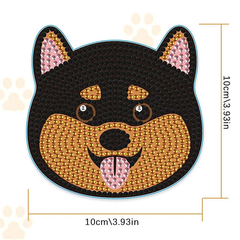 5D Diamond Painting Untersetzer Hunde, Unique-Diamond