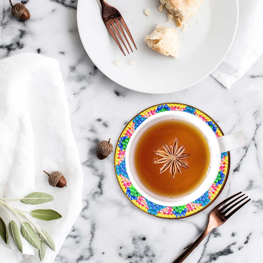 5D Diamond Painting Untersetzer Mandala, Unique-Diamond