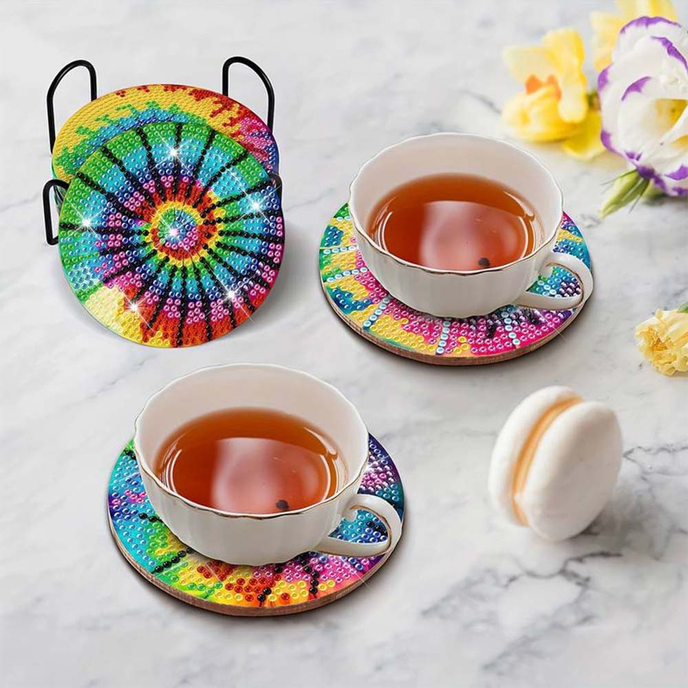 5D Diamond Painting Untersetzer Spirale, Unique-Diamond