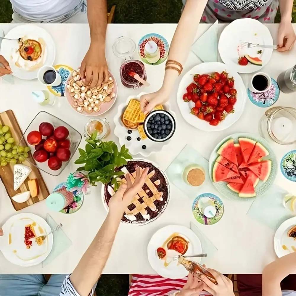 5D Diamond Painting Untersetzer – Baumzauber im Jahreslauf, Unique-Diamond