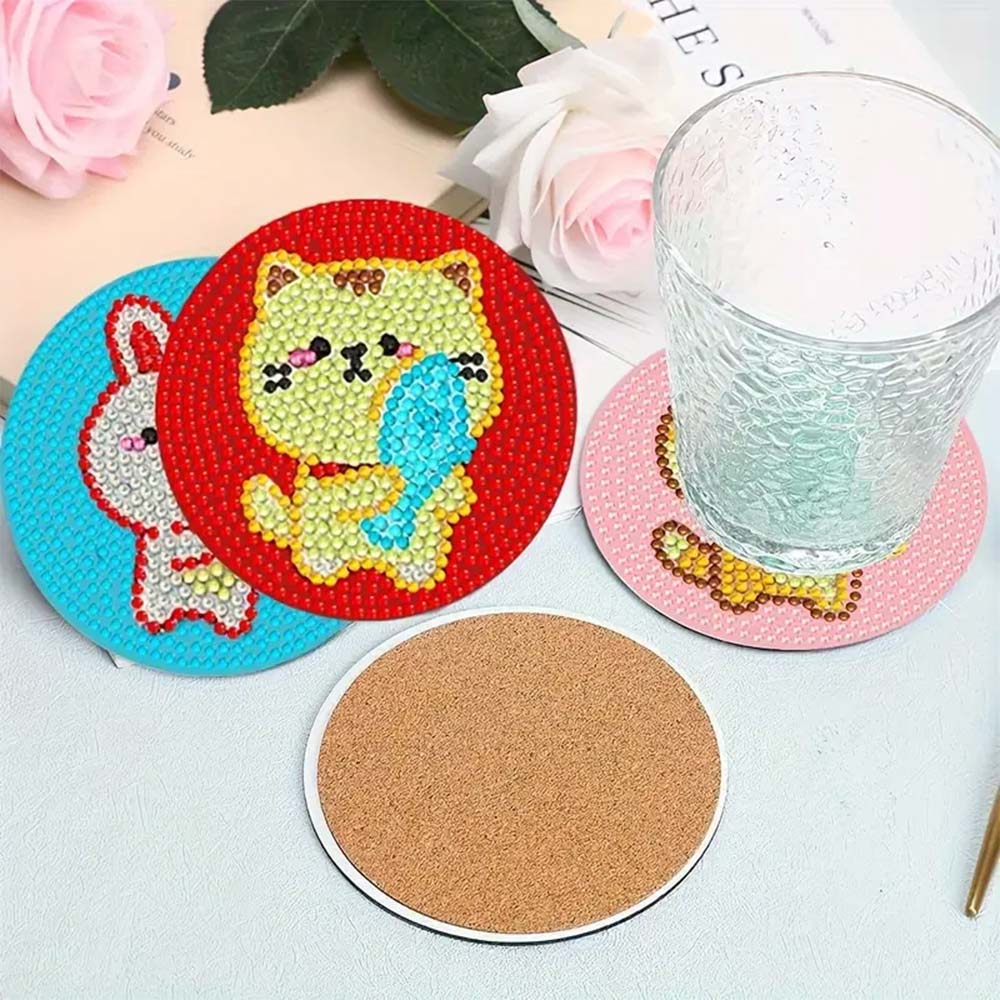 5D Diamond Painting Untersetzer – Tierischer Spaß, Unique-Diamond