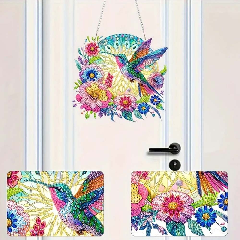 5D Diamond Painting Wandanhänger – Sonnenflug des Kolibris, Unique-Diamond