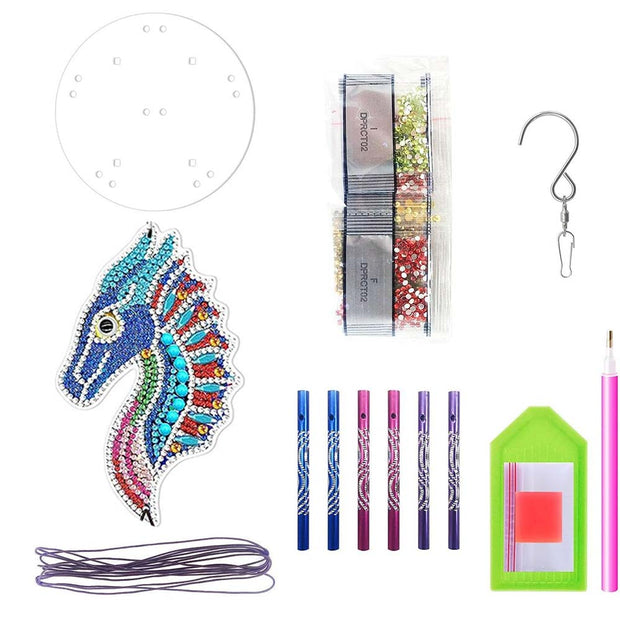 5D Diamond Painting Windspiel Drache, Unique-Diamond